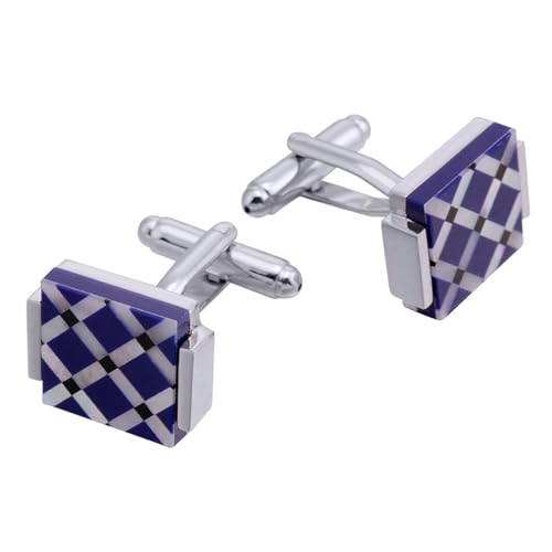 Manschettenknöpfe Herren Personalisiert Manchettenknoepfe Set Herren Stil B Versilbert Geometrisch für Herren Père Fils Valentinstag Unternehmen von Wycian