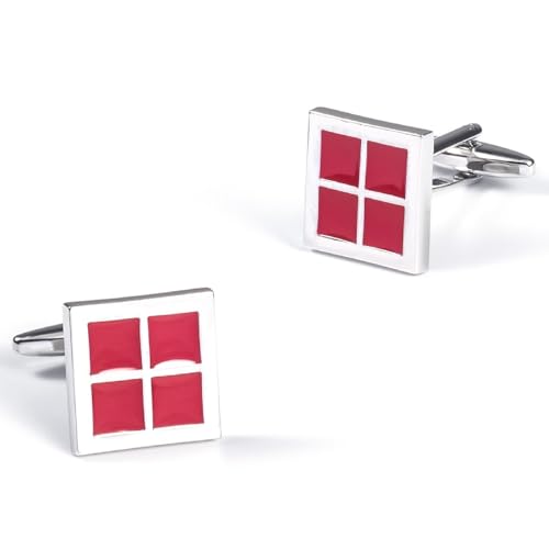 Manschettenknöpfe Herren Vintage Cufflinks For Men Silver Versilbert Quadratische Form 16.5X16.5cm für Herren Père Fils Valentinstag Unternehmen von Wycian