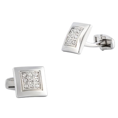 Manschettenknöpfe Set Herren Manschettenknöpfe Herren Edelstein Silber Versilbert Geometrisch 16X16cm für Herren Père Fils Valentinstag Unternehmen Manschettenknöpfe Set Herren Manschettenknöpfe Herren Edelstein Silber Versilbert Geometrisch 16X16cm für Herren Père Fils Valentinstag Unternehmen von Wycian