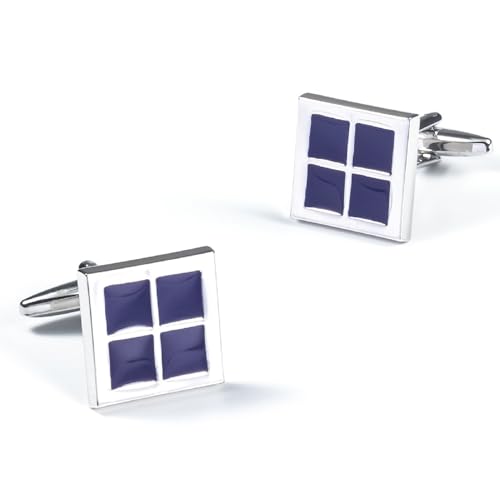Manschettenknöpfe Set Herren Manschettenknöpfe Herren Quadratisch Silber Versilbert Quadratische Form 16.5X16.5cm für Herren Père Fils Valentinstag von Wycian