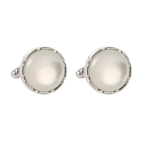 Manschettenknöpfe Set Herren Manschettenknöpfe Herren Weiß Versilbert Runder Kristall 1.7X1.7cm für Herren Père Fils Valentinstag Unternehmen Manschettenknöpfe Set Herren Manschettenknöpfe Herren Weiß Versilbert Runder Kristall 1.7X1.7cm für Herren Père Fils Valentinstag Unternehmen von Wycian