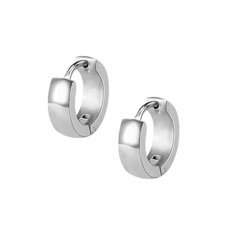Ohrring Herren, Creolen Edelstahl Silber Klein 9X4mm für Männer Jubiläum Schmuck Ohrring Herren, Creolen Edelstahl Silber Klein 9X4mm für Männer Jubiläum Schmuck von Wycian