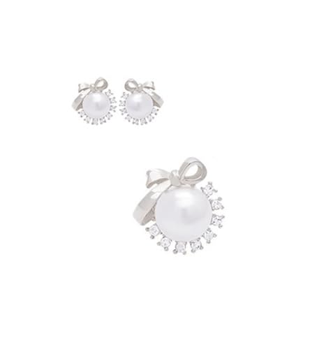 Ohrring Stecker, Ohrstecker Silber Damen Klein S925 Sterling Zirkonia Bowknot Sonne 9.6X9.3mm für Hochzeit Schmuck von Wycian