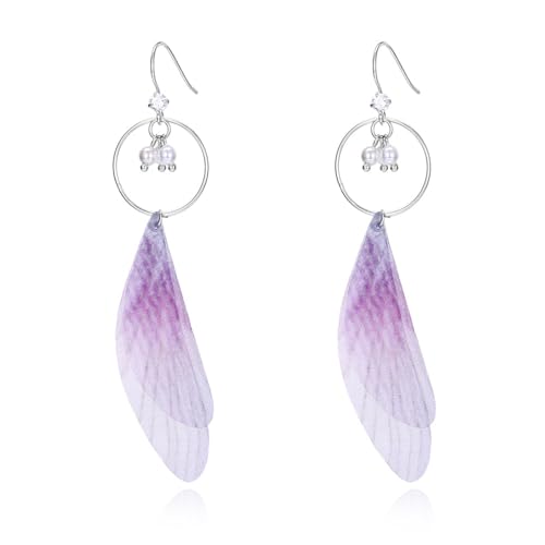 Ohrringe Damen Set, Ohrringe Silber 925 Hängend Stil 2 Zirkonia Flügel 70X15mm für Neujahr Schmuck Ohrringe Damen Set, Ohrringe Silber 925 Hängend Stil 2 Zirkonia Flügel 70X15mm für Neujahr Schmuck von Wycian