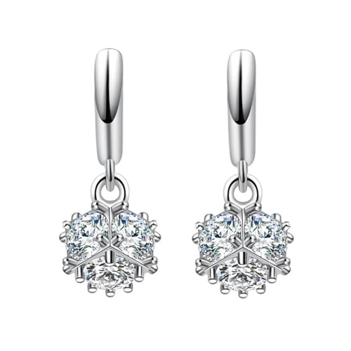 Ohrringe Hängend Cute, Ohrringe Hängend Stein Versilbert Zirkon Kleines Quadrat 22mm für Damen Muttertag Schmuck Ohrringe Hängend Cute, Ohrringe Hängend Stein Versilbert Zirkon Kleines Quadrat 22mm für Damen Muttertag Schmuck von Wycian