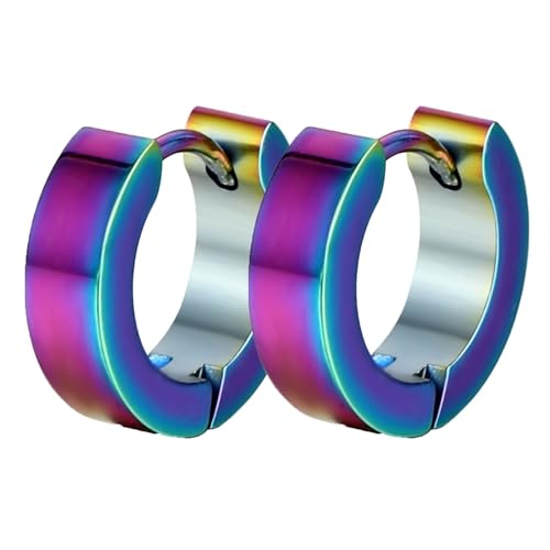 Ohrringe Hängend Herren, Creolen Titan Bunt Kreisgeometrie Einfacher Stil für Männer Abschlussball Schmuck Ohrringe Hängend Herren, Creolen Titan Bunt Kreisgeometrie Einfacher Stil für Männer Abschlussball Schmuck von Wycian