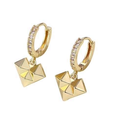 Ohrringe Hängend Hochzeit, Ohrringe Gold Elegant Zirkonia Herzkanal für Damen Muttertag Schmuck von Wycian