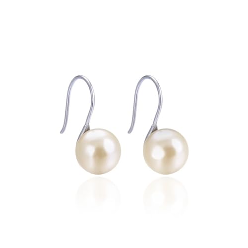 Ohrringe Hängend Klein, Ohrringe Hängend 925 Perle Perle 18.5X8.5mm für Damen Engagement Schmuck von Wycian