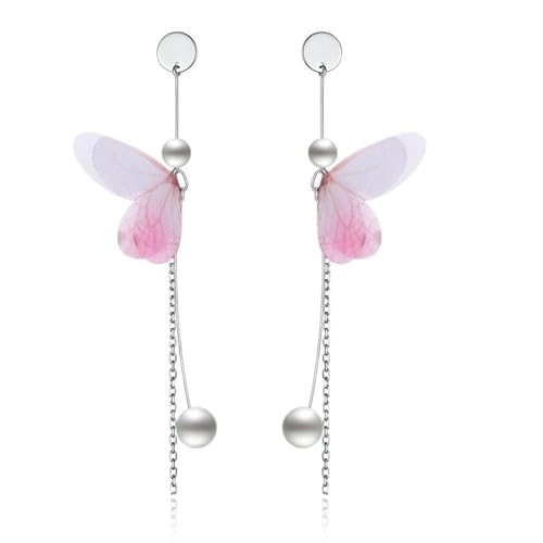 Ohrringe Hängend Vintage, Ohrringe Hängend Silber 925 Stil 2 Perle Flügel für Damen Geburtstag Schmuck Ohrringe Hängend Vintage, Ohrringe Hängend Silber 925 Stil 2 Perle Flügel für Damen Geburtstag Schmuck von Wycian