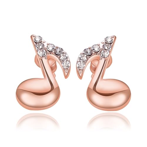 Ohrstecker, Ohrstecker Rosegold Damen Roségold Plattiert Zirkonia Notiz 16X10mm für Muttertag Schmuck von Wycian