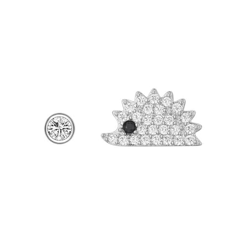 Ohrstecker Damen, Silberne Ohrstecker 925 Damen Zirkonia Pave Igel Cz 13X7mm für Valentinstag Schmuck von Wycian