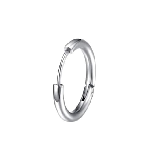 Ohrstecker Herren, Creolen Edelstahl Silber Schlicht Elegant 8mm für Damen Muttertag Schmuck von Wycian