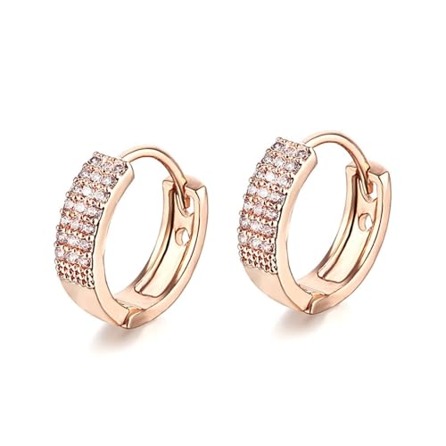 Ohrstecker Männer, Creolen Rosegold Roségold Plattiert Geometrischer Pavé-Zirkon 4X13mm für Abschluss Schmuck Ohrstecker Männer, Creolen Rosegold Roségold Plattiert Geometrischer Pavé-Zirkon 4X13mm für Abschluss Schmuck von Wycian