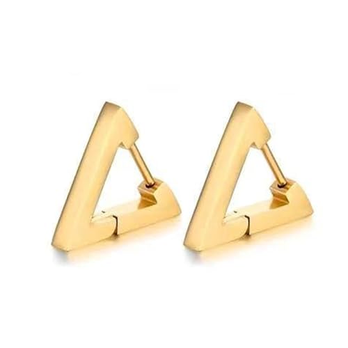Ohrstecker Männer, Ohrringe Gold Creolen Edelstahl Hohles Dreieck 8X3mm für Muttertag Schmuck Ohrstecker Männer, Ohrringe Gold Creolen Edelstahl Hohles Dreieck 8X3mm für Muttertag Schmuck von Wycian