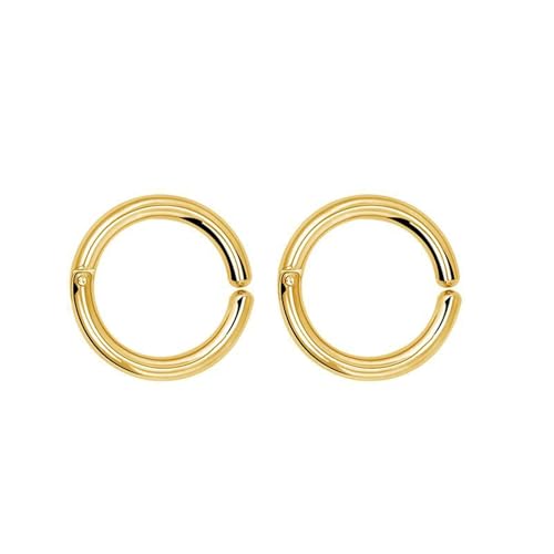 Ohrstecker Mann, Ohrringe Gold Damen Edelstahl Runde Form 12X2.5mm für Valentinstag Schmuck von Wycian
