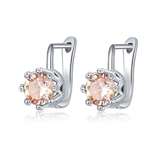Ohrstecker Piercing, Zirkonia Ohrringe Set Sekt Acht Krallen Eingelegter Runder Aaa-Zirkon für Damen Abschluss Schmuck von Wycian