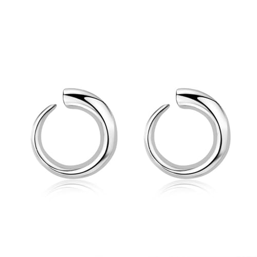 Ohrstecker Set, Silber Ohrringe Piercing Versilbert Hornform 13.8X14mm für Damen Abschlussball Schmuck von Wycian