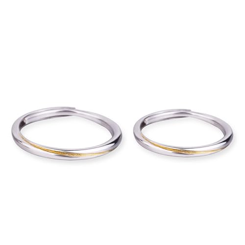 Promise Ring Eheringe Silber 925 Sterling Silber Möbiusband Verstellbar Beliebt für Paar Damen Schwester Engagement Schmuck von Wycian