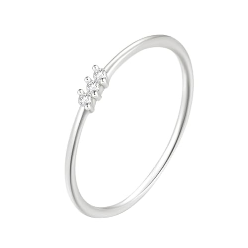 Promise Ring Personalisiert Ring Moissanite Damen Weiß 9K Au375 Runde Form Moissanit Größe 45 (14.3) Vorsteckring für Tante Elegant Schmuck Geschenk von Wycian