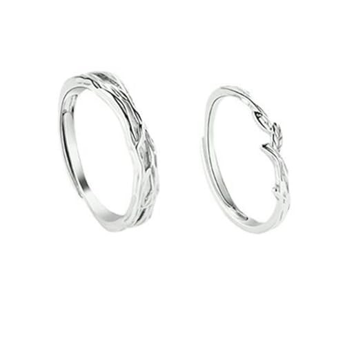 Ring Party Ringe Silber 925 Frauen Sterling Silber Filialen Verstellbar Mode für Paar Damen Gattin Muttertag Schmuck von Wycian