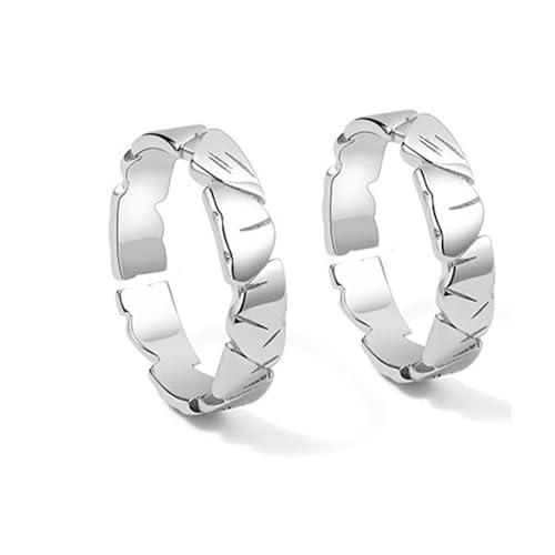 Ringe Aesthetic Verlobungsring 925 Sterling Silber Riss Verstellbar Mode für Paar Damen Cocktail Schmuck von Wycian