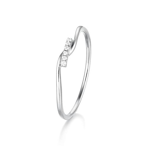 Ringe Damen Boho, Wedding Rings White Gold 18K 2.6Mm Größe 67 (21.3) Diamant Rundschliff Weiß Npassbar Für Jahrestag von Wycian