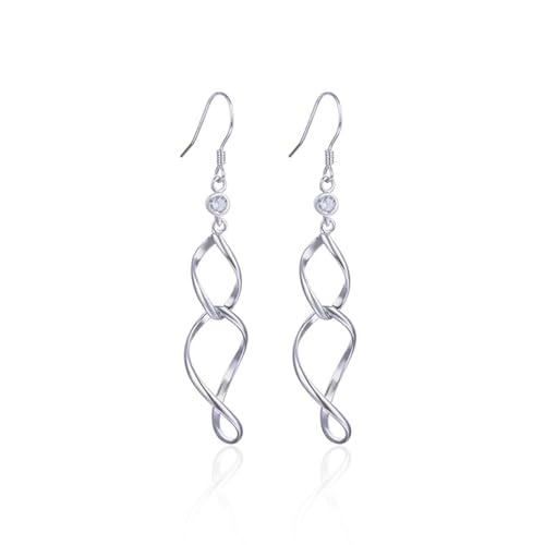 Schmuck Damen, Ohrringe Hängend 925 Zirkonia Unendlichkeitssymbol für Engagement Schmuck von Wycian