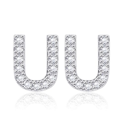 Schmuck Damen, Ohrringe Silber Hochzeit Zirkonia U für Valentinstag Schmuck Geschenk von Wycian