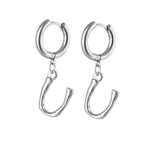 Schmuck Damen Ohrringe, Creolen Edelstahl Silber mit Buchstabe U für Jubiläum Schmuck von Wycian