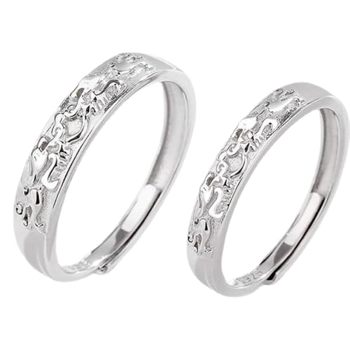 Verlobungsring Immer Tragen Eternity Ring 925 Sterling Silber Tapfere Truppen Verstellbar Beliebt für Paar Damen Schwester Geburtstag Schmuck von Wycian