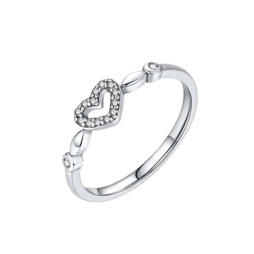 Verlobungsring Unique Moissanite Ring Women'S Weißgold 9K Au375 Runde Form Moissanit Größe 53 (16.9) Vorsteckring für Tante Elegant Schmuck Geschenk von Wycian