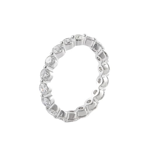 Wycian Eheringe Lesben Verlobungsringe Weißgold 9K Hergestellter Diamant Ewigkeit Größe 47 (15.0) Beliebt für Mutter Verlobung Gravur von Wycian