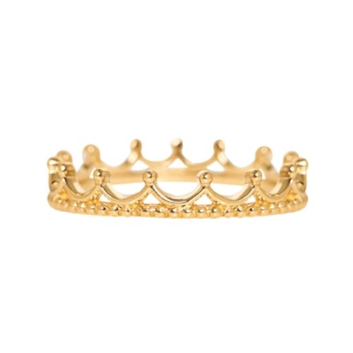 Wycian Eheringe Mit Gravur, Eheringe 18 Karat Gold Krone Größe 47 (15.0) Npassbar Für Verlobung Ring Damen Wasserfest von Wycian