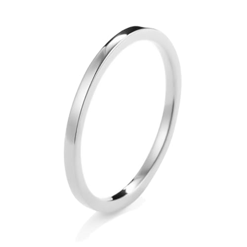 Wycian Eheringe Nickelfrei Ring Damen Weißgold 18 Karat Schmal 3mm Größe 53 (16.9) Beliebt für Lesben Weihnachten Personalisierbar von Wycian