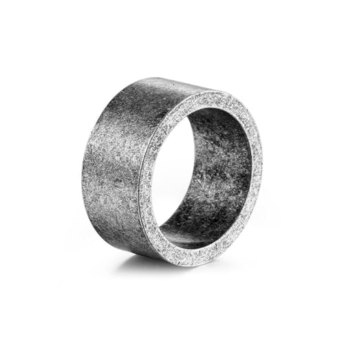 Wycian Eheringe Vintage, Hochzeit Ringe Silber Edelstahl Größe 60 (19.1) Vintage Schlicht 9,7mm Anpassbar für Frau Abschlussball von Wycian