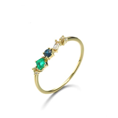 Wycian Engagement Ring For Women 18K Gold, Eheringe Gold Diamant Weiß Runde Form Größe 65 (20.7) für Damen Muttertag von Wycian