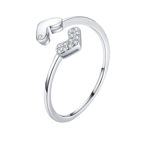 Wycian Engagement Ring Women Moissanite Ring Damen Weißgold 9K Au375 Runde Form Moissanit Größe 58 (18.5) Vorsteckring für Mutter Einfach Schmuck Geschenk von Wycian