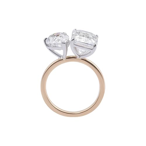 Wycian Freundschaftsringe Vintage Ring Damen Gold 14K Gold Moissanit Einfach Größe 53 (16.9) Beliebt für Tante Weihnachten Personalisiert von Wycian