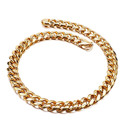 Wycian Herren Halskette In Gold, Kette Herren Rostfrei Stilvolle Schlichtheit Lang 65cm Ketten Halskette für Jubiläums Geburtstag von Wycian