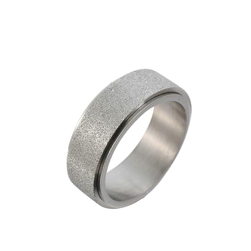 Wycian Hochzeitsring Damen, Frauen Ring Silber Titan Größe 65 (20.7) 8mm Drehbar Personalisiert für Mutter Vatertag von Wycian