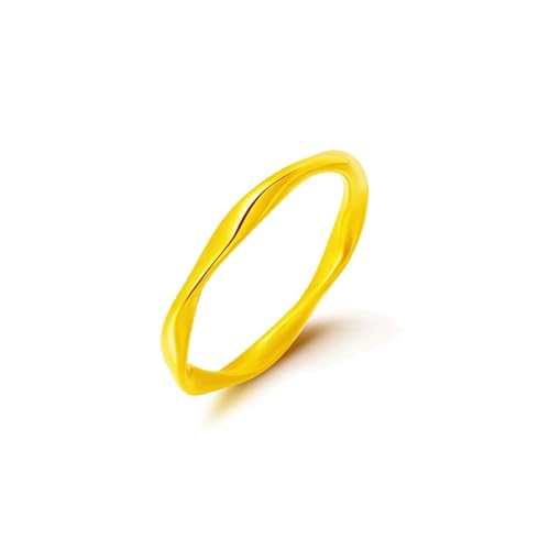 Wycian Matching Rings Gay Ehering Gold Damen Gelb 24K Gold Morbius Schmal 2mm Größe 61 (19.4) Beliebt für Frau Thanksgiving Personalisierbar von Wycian