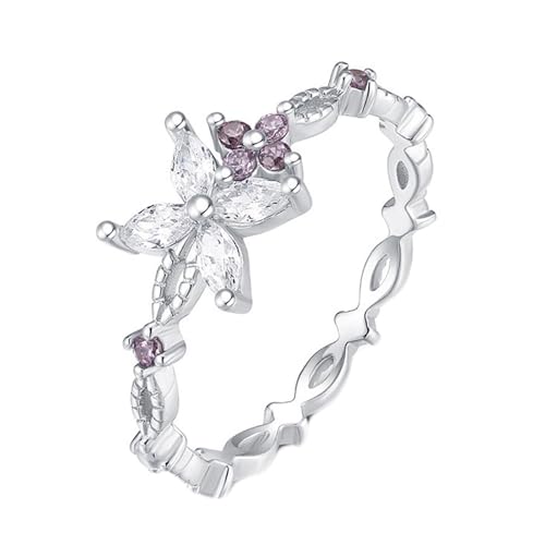 Wycian Modeschmuck Ringe Ring Moissanite Weißgold 9K Au375 Marquise Moissanit Größe 53 (16.9) Vorsteckring für Damen Beliebt Schmuck Geschenk von Wycian