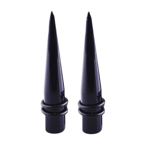 Wycian Ohr Tunnel, Plug 20mm Schwarz 3/4 Inch Anhänger Acryl Schwarz Glatter Kegel für Hochzeit 2Er Schmuck Geschenk von Wycian