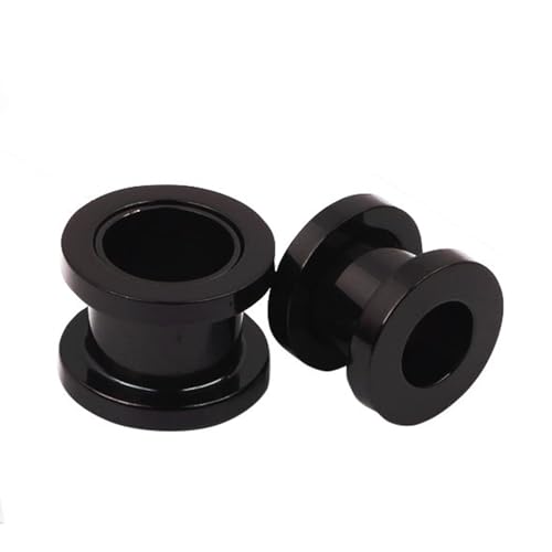 Wycian Ohr Tunnel Plug, Tunnel 22mm Schwarz 7/8 Inch Anhänger Edelstahl Schwarz Einfach Poliert für Hochzeit Edelstahl Tunnel 2Er Schmuck Geschenk von Wycian