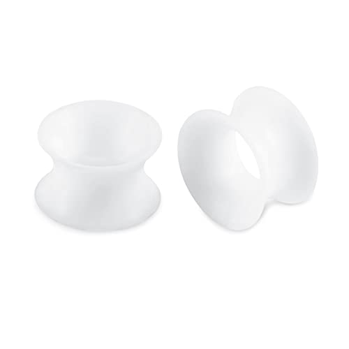 Wycian Ohrringe Plug, Tunnel 20MM Silikon Band Weiß 2STCK 3/4 Inch Silikon Tunnel Piercing für Männer Frauen von Wycian
