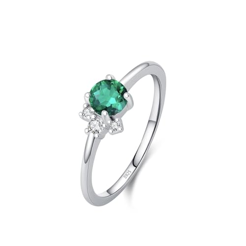 Wycian Partnerringe Lesben Ringe Silber 925 Damen 1.4mm Zirkonia Rund mit Zirkonia Größe 49 (15.6) für Frau Verlobung von Wycian