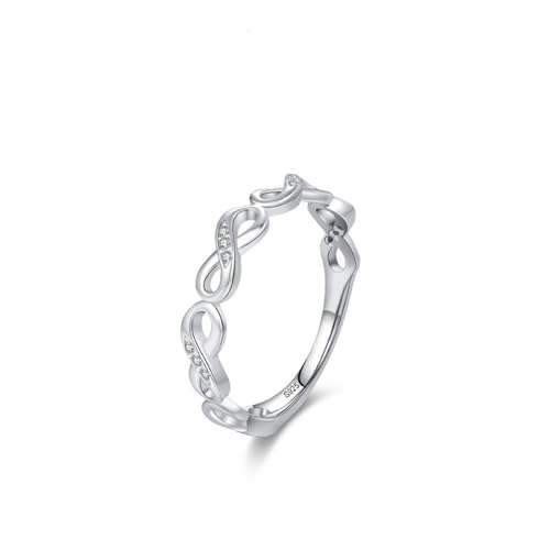 Wycian Promise Ring 52 Verlobungsring Damen Zirkonia 925er Sterlingsilber 1.6mm Unendlichkeitssymbol für Hochzeit von Wycian