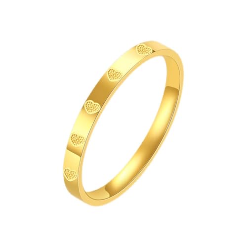 Wycian Ringe Damen Elegant, Goldring Damen 18K Herz Größe 57 (18.1) Personalisiert Für Neujahr Ringe Frauen Boho von Wycian