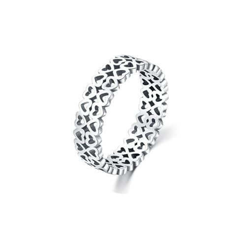 Wycian Ringe Damen Elegant Verlobungsring Weissgold Damen 14 Karat Au585 Größe 47 (15.0) Vorsteckring für Damen Mode Schmuck Geschenk von Wycian