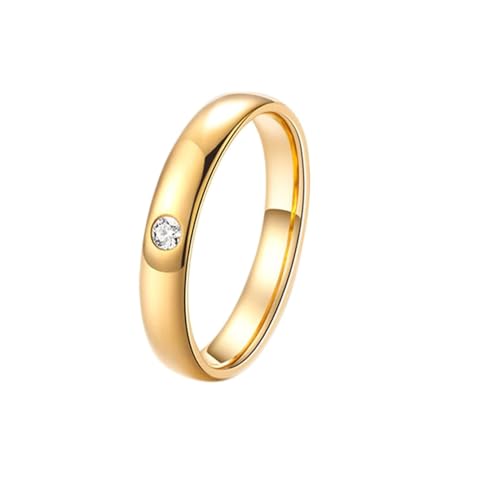Wycian Ringe Für Paare Mit Kette, Ring 18 Karat Gold Größe 67 (21.3) Diamant Rundschliff Weiß Personalisiert Für Jahrestag von Wycian